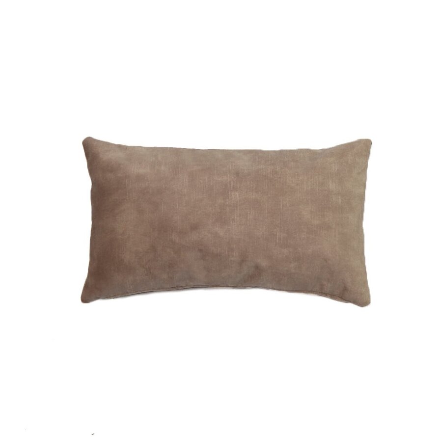 Kussen Beau taupe velvet 25 x 45 cm