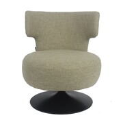 Bronx71 Fauteuil Metro draaibaar linnen olive green