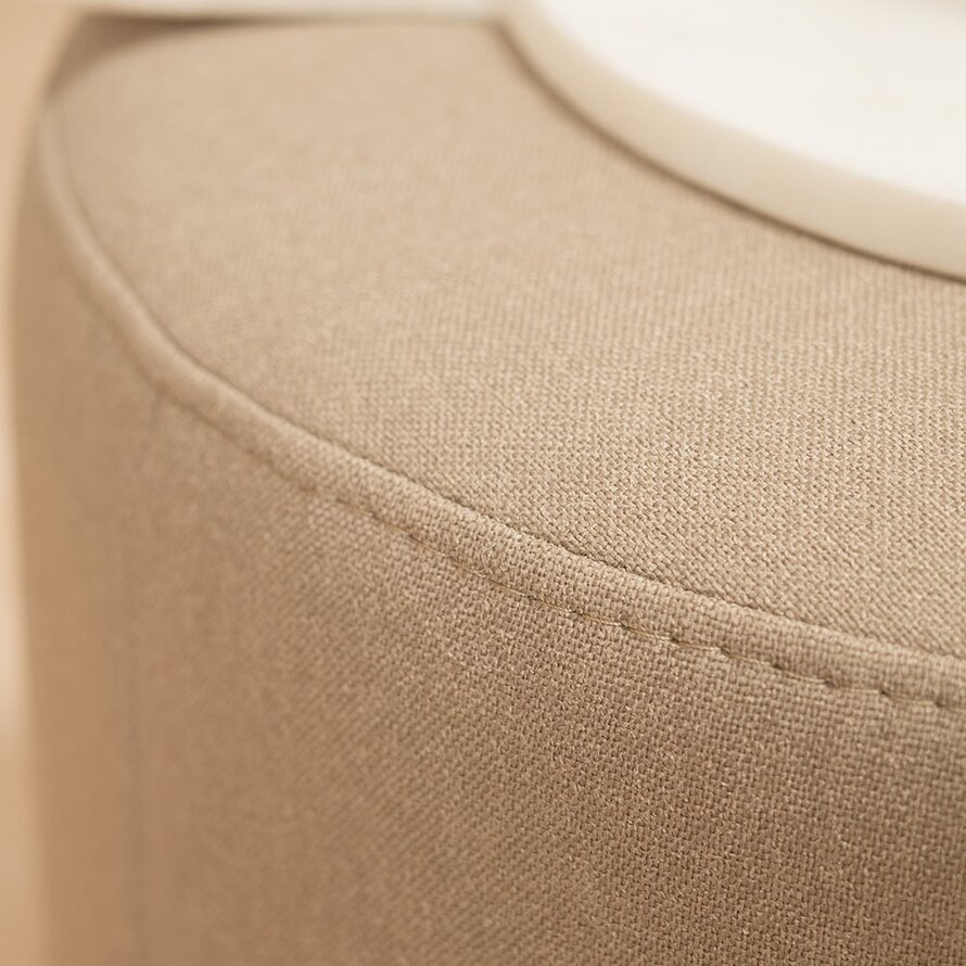 Poef/hocker Hilda taupe polyester