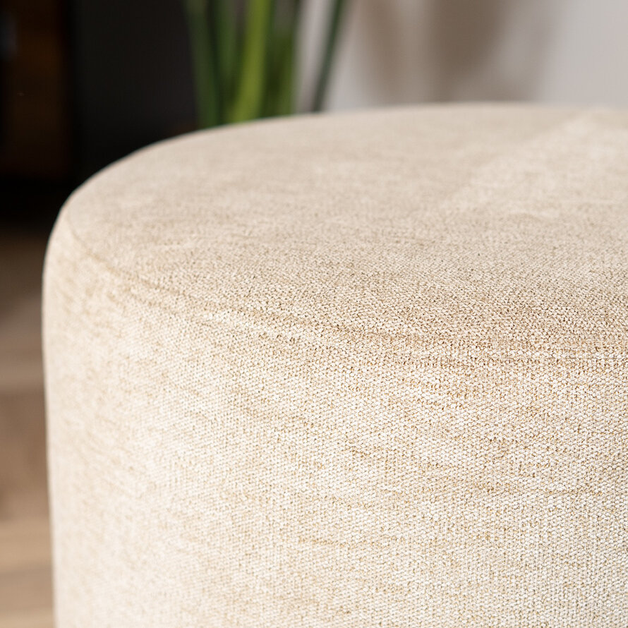 Poef/hocker Myles taupe polyester