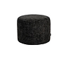 Poef/hocker Feline zwart chenille stof