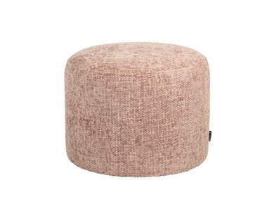 Bronx71 Poef/hocker Feline roze chenille stof