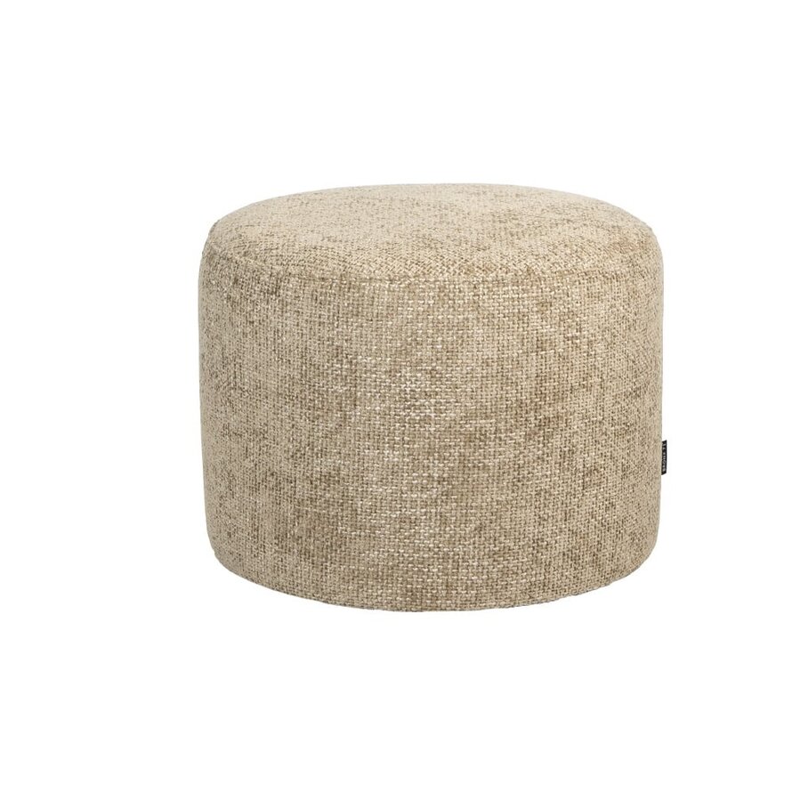 Poef/hocker Feline taupe chenille stof