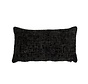Kussen Feline zwart chenille stof 25 x 45 cm