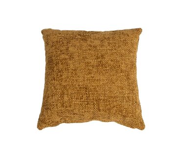 Bronx71 Kussen Feline okergeel chenille stof 45 x 45 cm