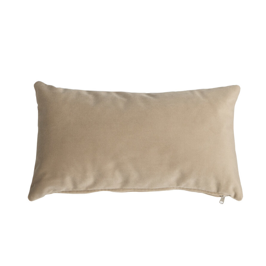 Kussen Anna beige velvet 25 x 45 cm