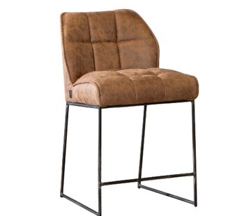 Bronx71 Barkruk Abel cognac microvezel 70 cm