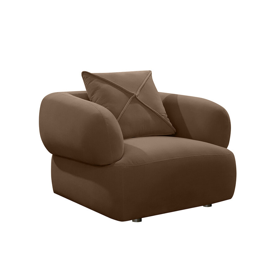 Fauteuil Palermo velvet bruin