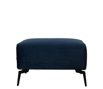 Bronx71 Hocker Vegas blauw velvet