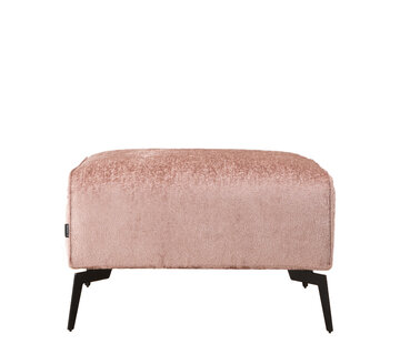 Bronx71 Hocker Vegas roze stof chenille