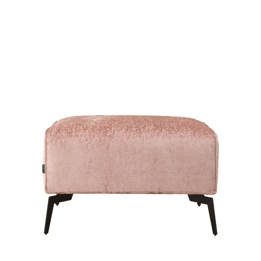 Hocker Vegas roze stof chenille