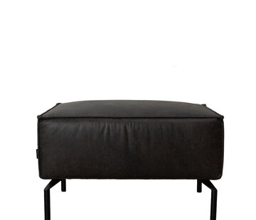 Bronx71 Hocker Kansas eco-leer antraciet
