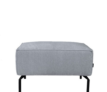 Bronx71 Hocker Kansas ribstof licht grijs