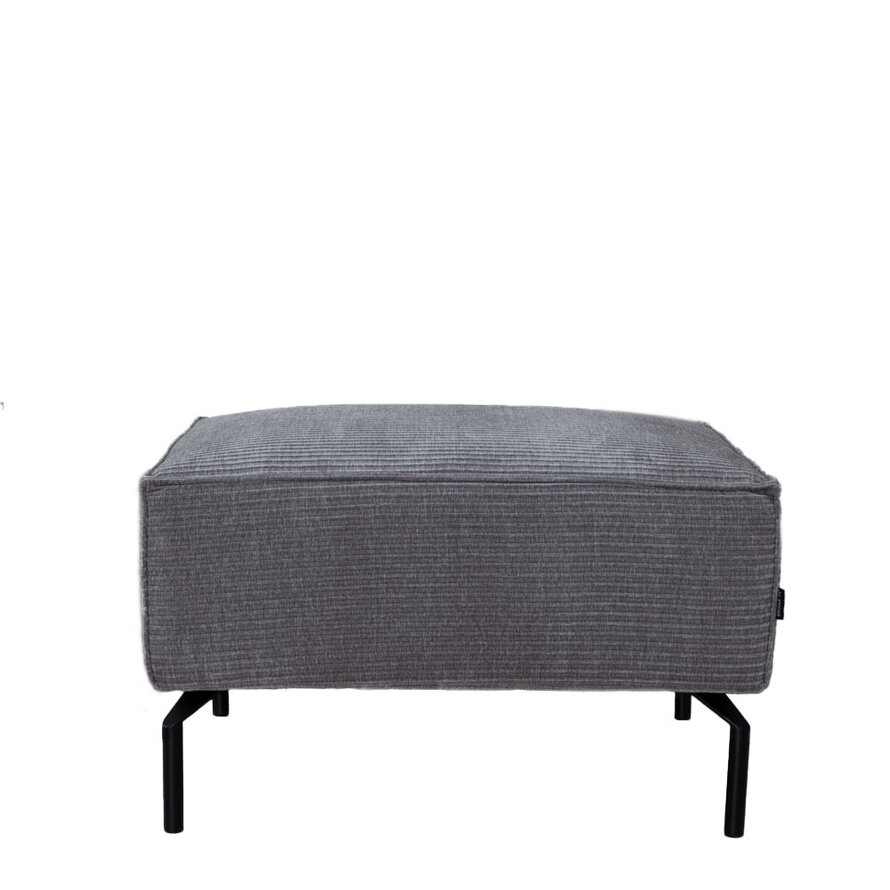 Hocker Kansas taupe ribstof