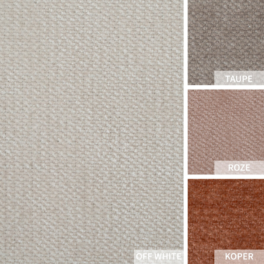 Hoekbank rechts Kansas beige polyester