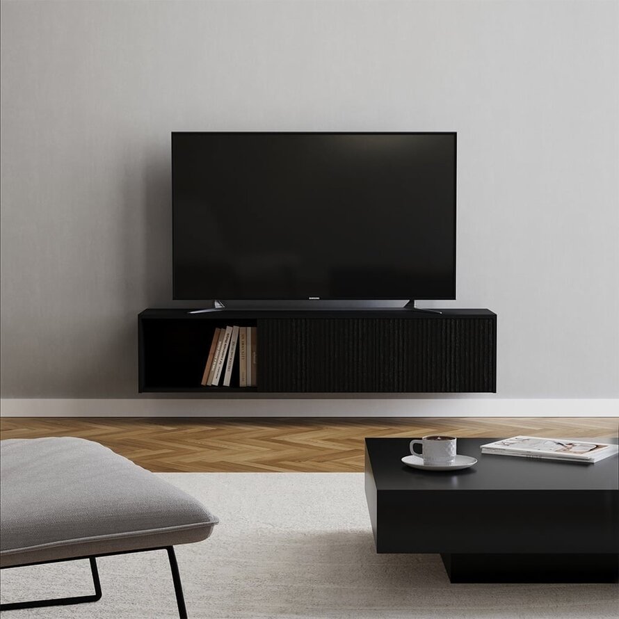 Tv-meubel Ray zwart eiken 150 cm