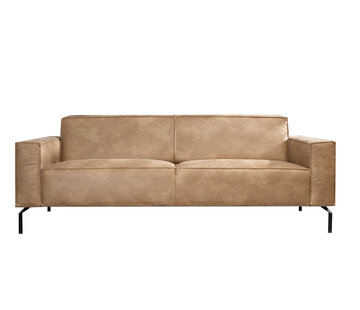 Bronx71 3-zitsbank Kansas beige eco-leer