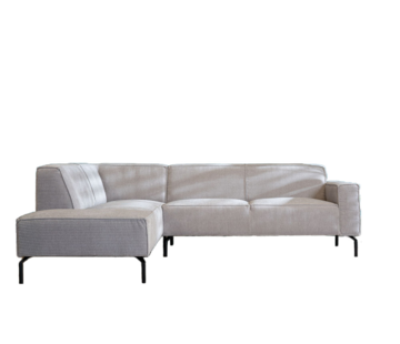 Bronx71 Hoekbank links Kansas ribstof lichtgrijs