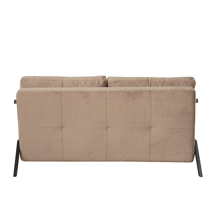 Slaapbank 2 persoons Mikko taupe velvet