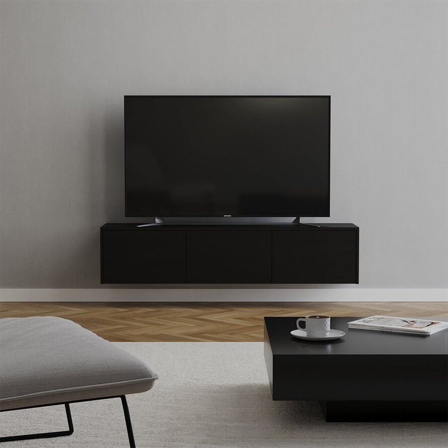Tv-meubel Thomas zwart eiken 150 cm