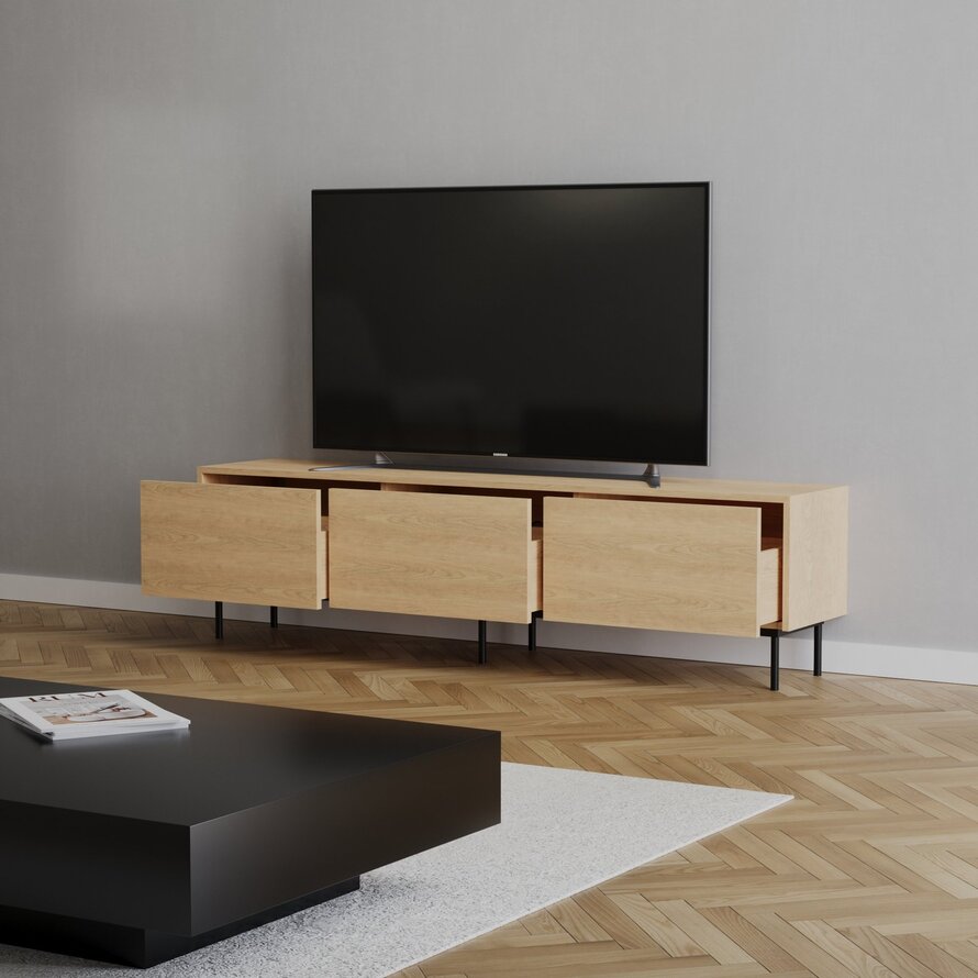 Tv-meubel Thomas blank eiken 180 cm