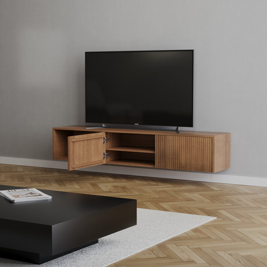 Tv-meubel Ray rustiek eiken 180 cm