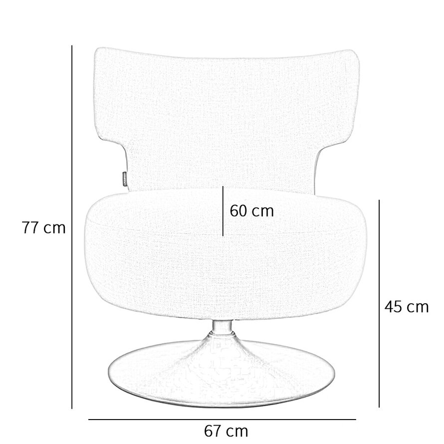 Fauteuil Metro draaibaar linnen taupe