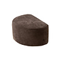 Hocker Lune halve maan chenille bruin