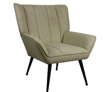 Bronx71 Fauteuil City linnen olijfgroen