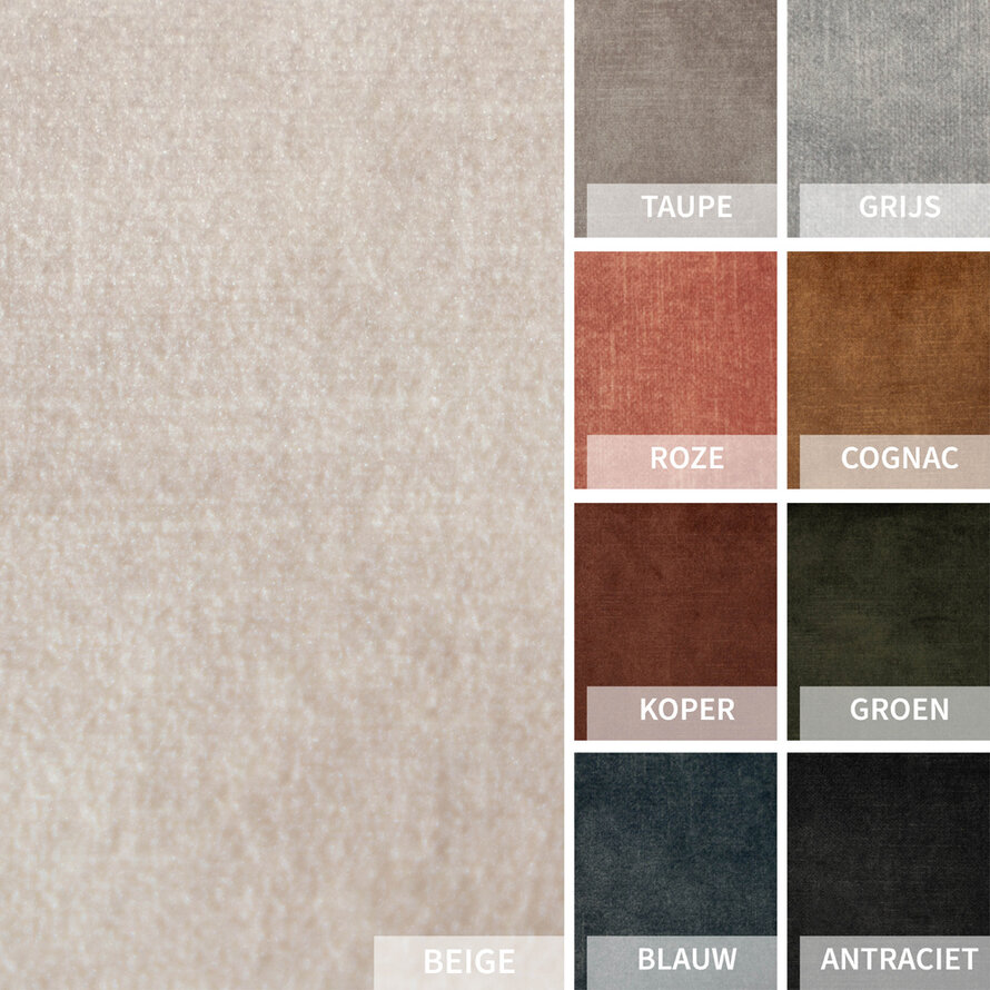 Hocker Vegas taupe velvet