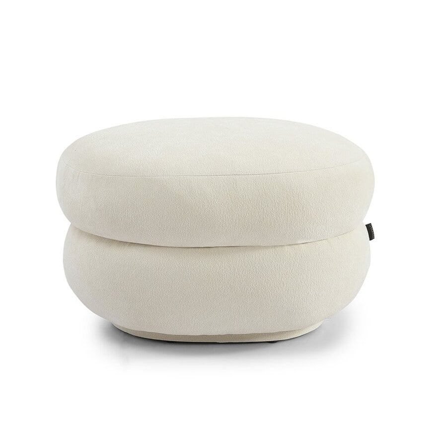 Hocker Mia chenille offwhite