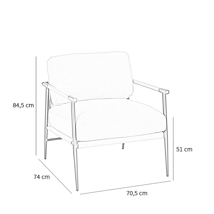 Fauteuil Jade linnen taupe