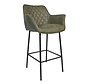 Barstoel Club olijfgroen eco-leer 78 cm