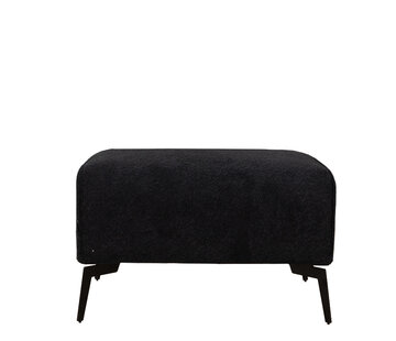 Bronx71 Hocker Vegas zwart bouclé