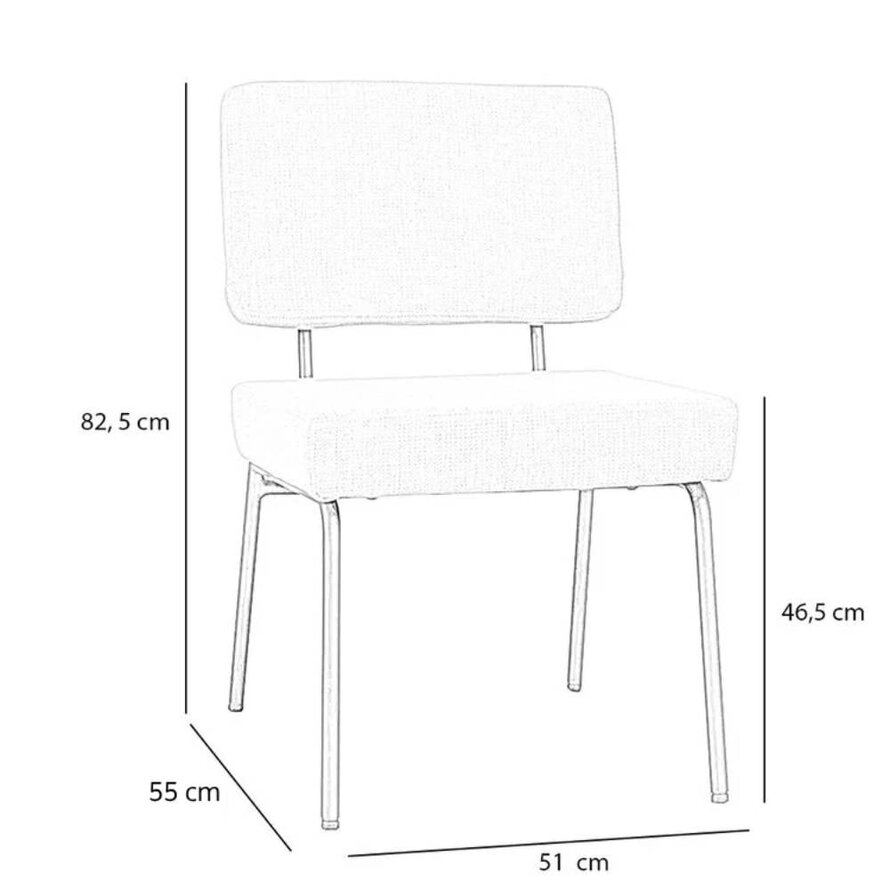 Stoel Espen taupe gerecycled polyester