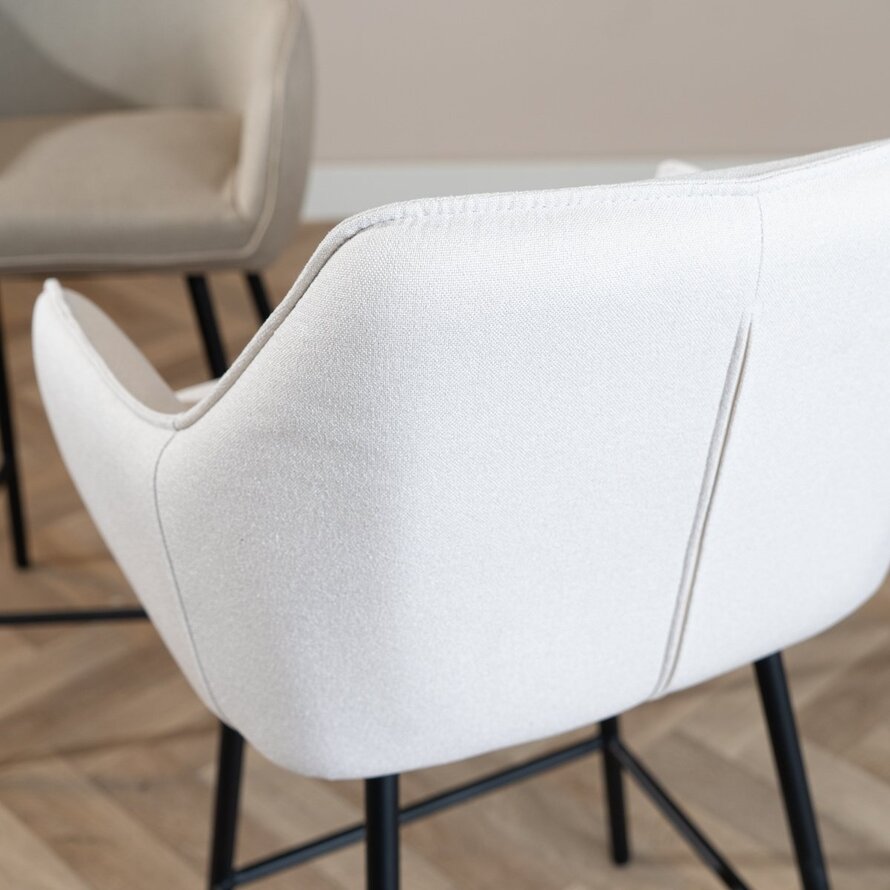 Barkruk Andor off white gerecycled polyester 65-78 cm