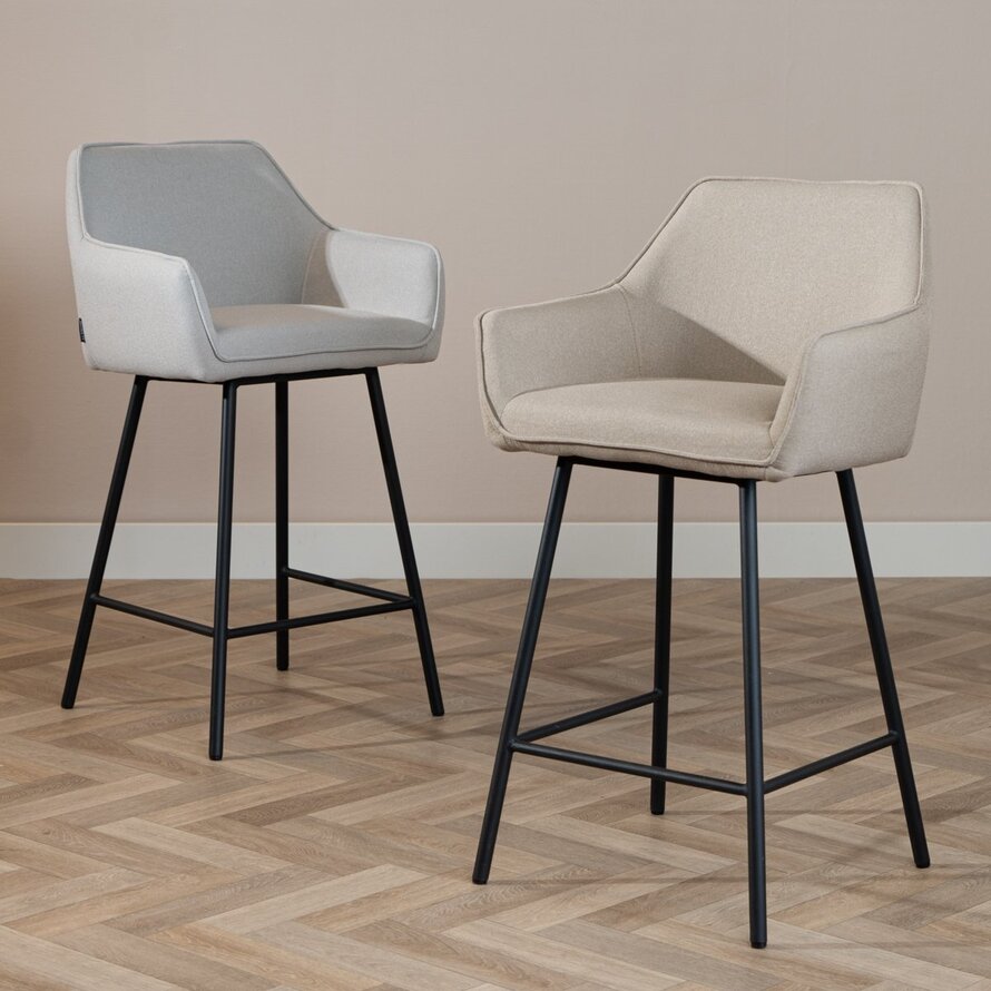 Barkruk Andor taupe gerecycled polyester 65-78 cm