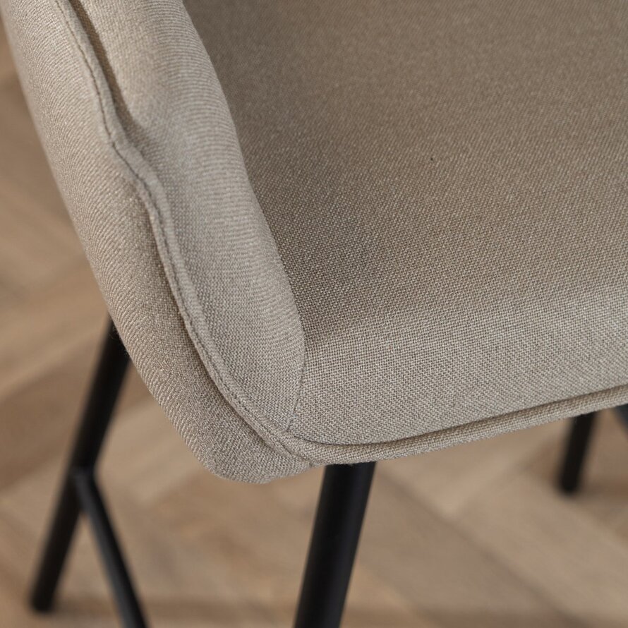 Barkruk Andor taupe gerecycled polyester 65-78 cm