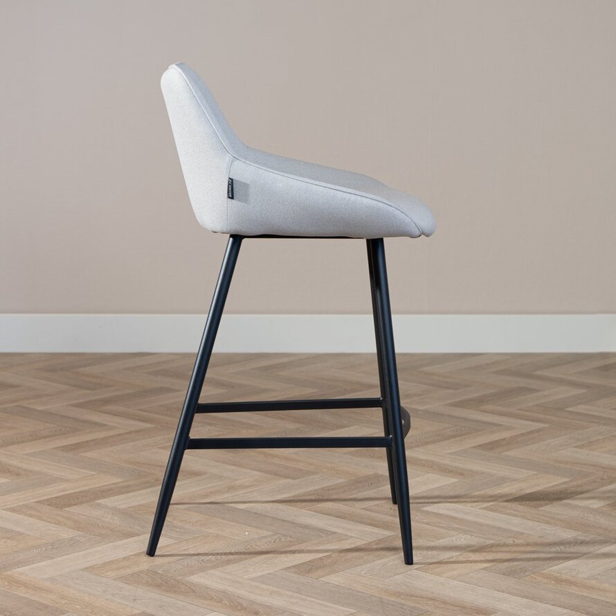 Barkruk Lova grijs gerecycled polyester 68 cm