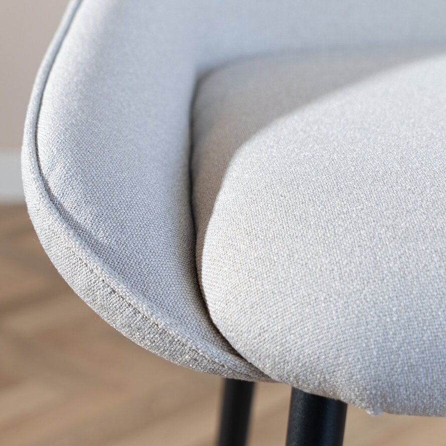 Barkruk Lova grijs gerecycled polyester 68 cm