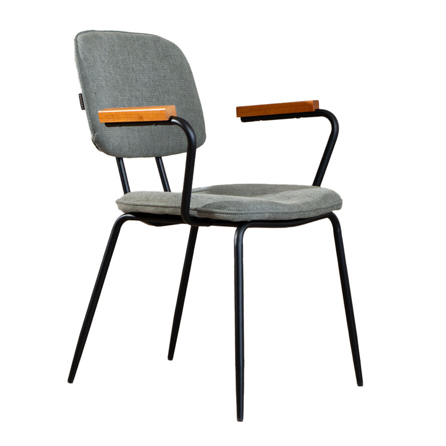 Stoel Oskar groen gerecycled polyester