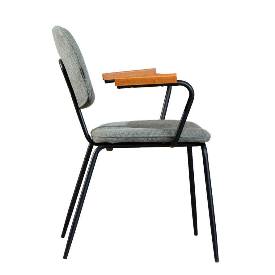 Stoel Oskar groen gerecycled polyester