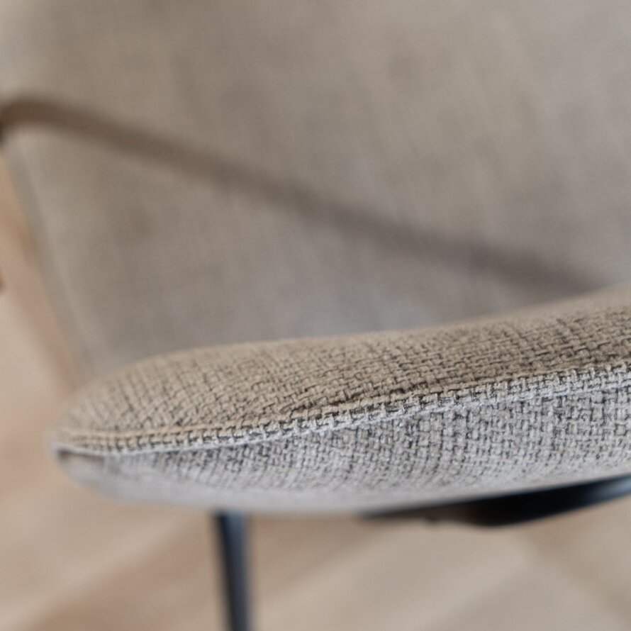Stoel Oskar taupe gerecycled polyester