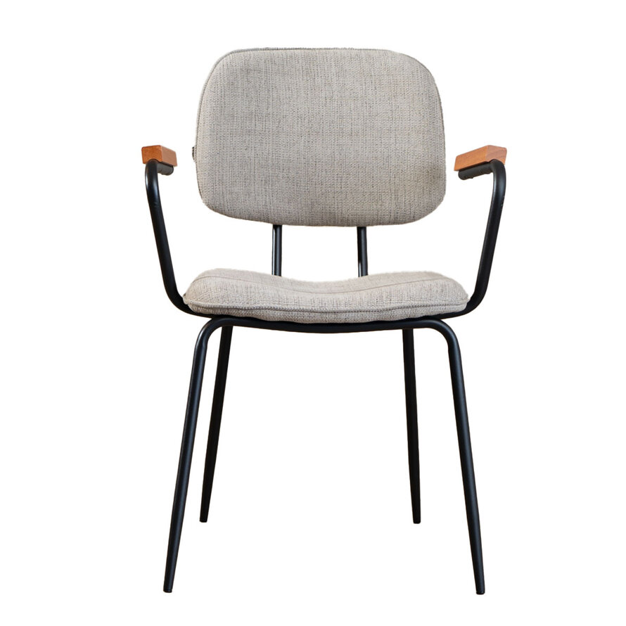 Stoel Oskar taupe gerecycled polyester