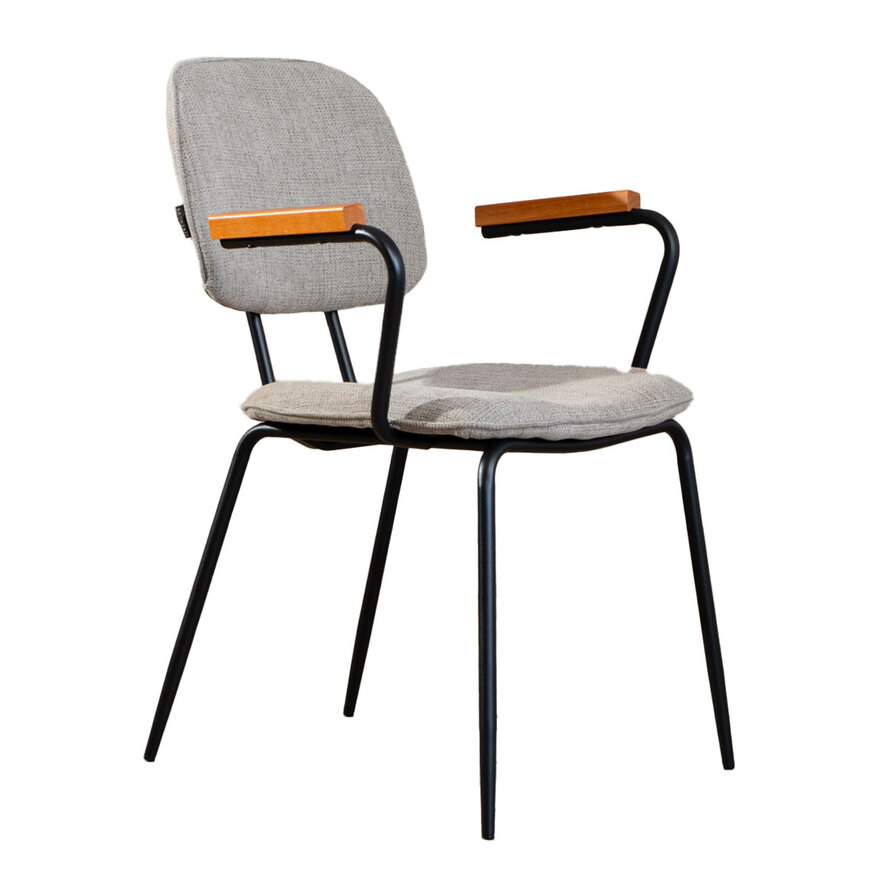 Stoel Oskar taupe gerecycled polyester