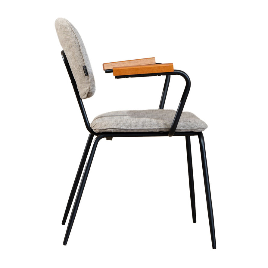 Stoel Oskar taupe gerecycled polyester