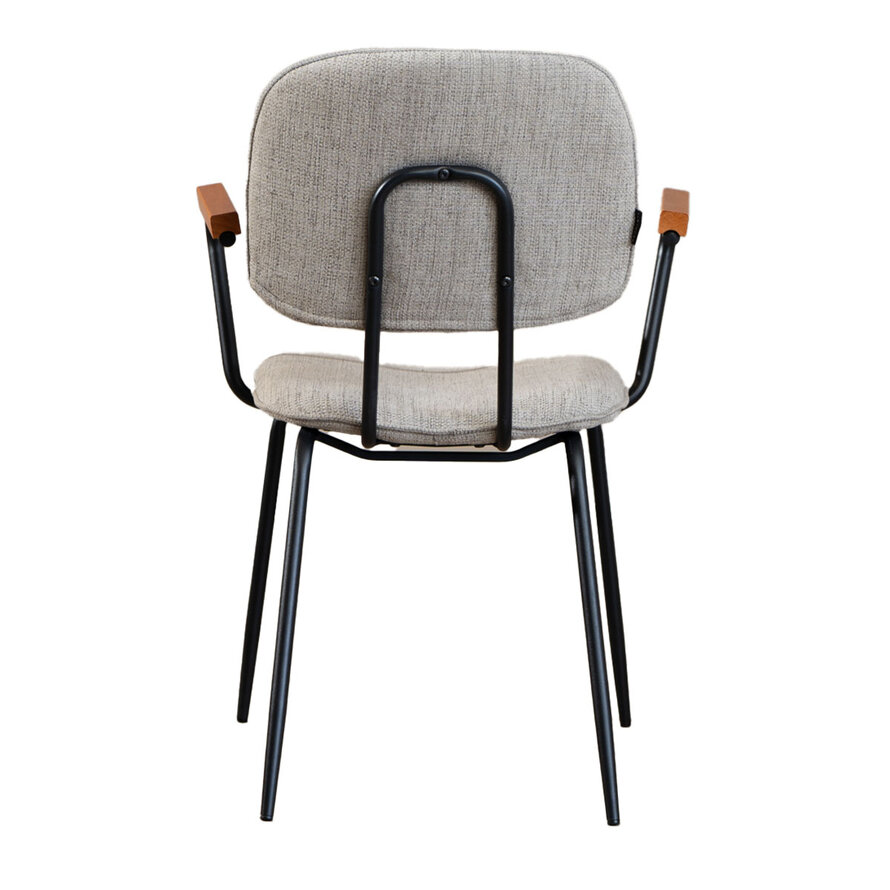 Stoel Oskar taupe gerecycled polyester