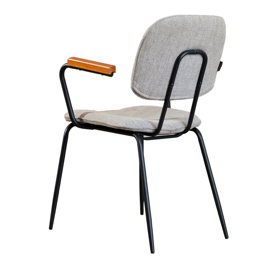 Stoel Oskar taupe gerecycled polyester
