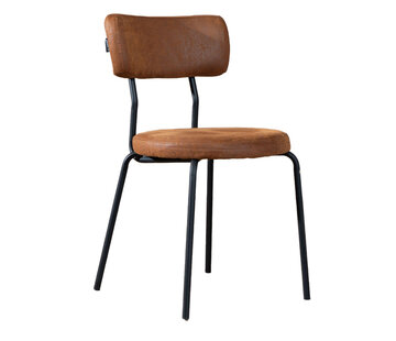 Bronx71 Stapelbare stoel Lyon cognac eco-leer