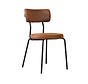 Stapelbare stoel Lyon cognac eco-leer